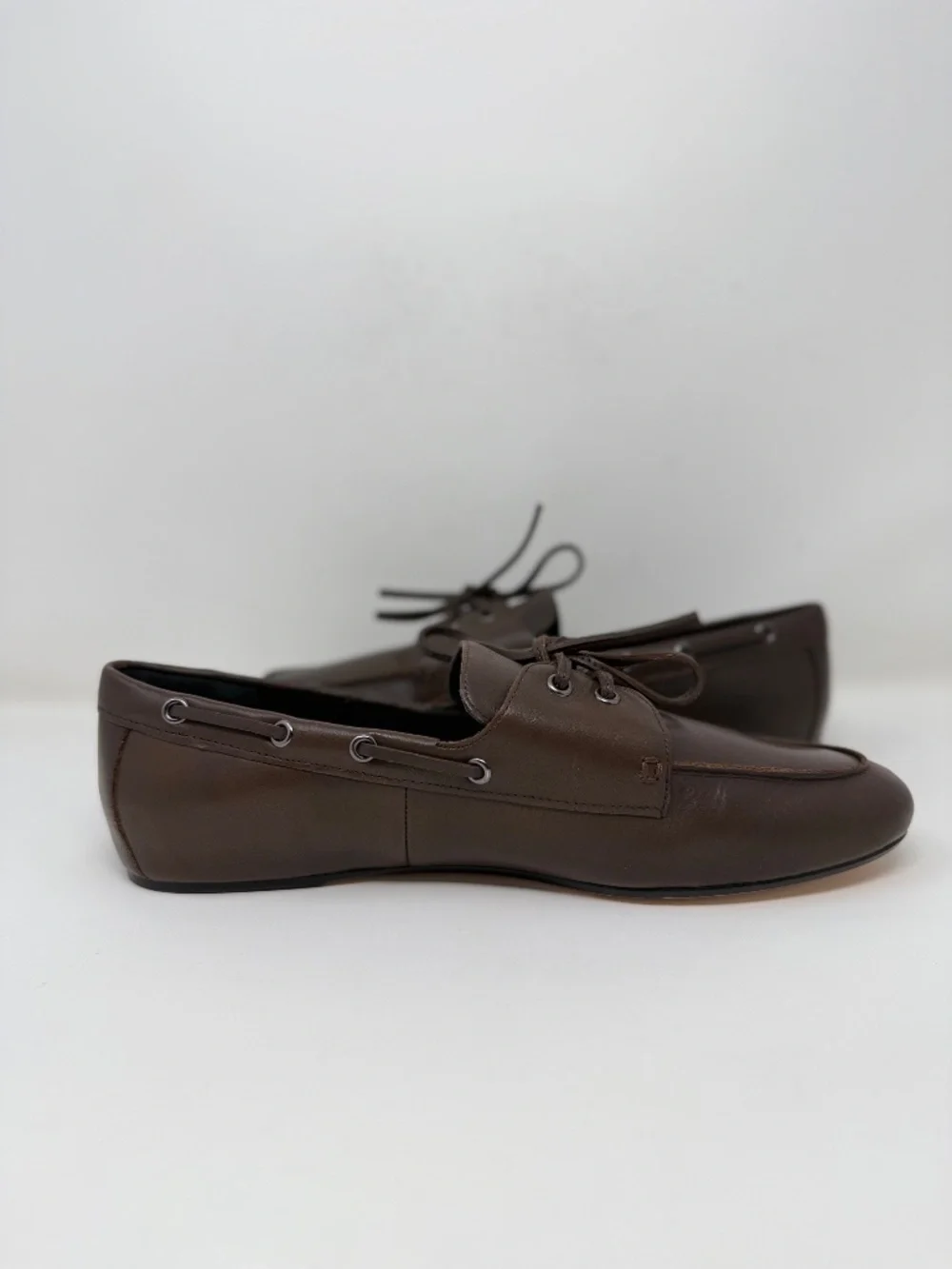 New Vince Marin Boat Shoe Brown Leather Sz 10